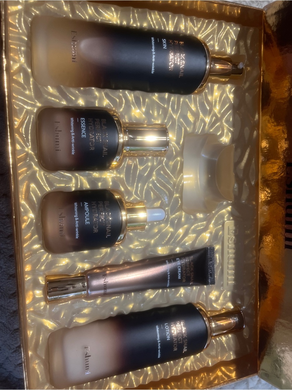 Black Snail Perfect Hydrator Whitening & Anti wrinkle 5 items set missing one